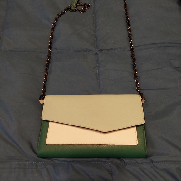 Botkier Handbags - Botkier teal colorblock chain crossbody clutch